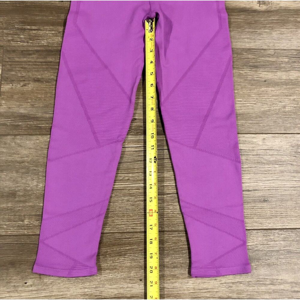 NUX Leggings Large Seamless Moderate Compression Purple High Waist NWT Crop - Picture 7 of 10